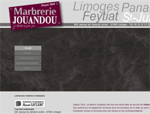 Tablet Screenshot of marbrerie-jouandou87.com
